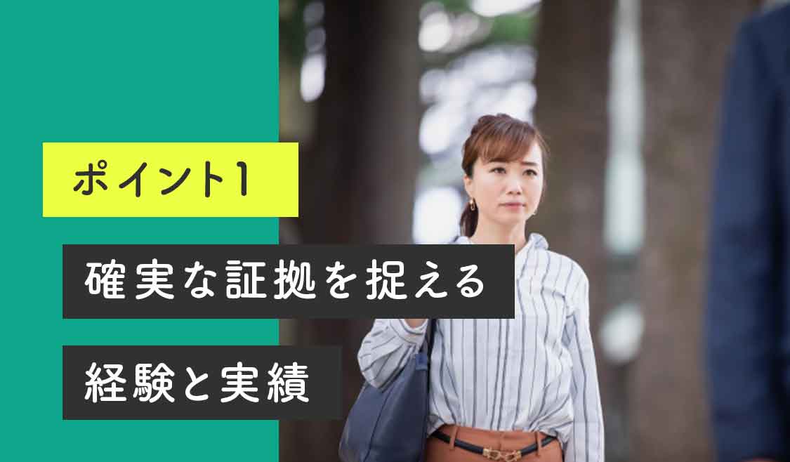 確実な証拠を捉える経験と実績